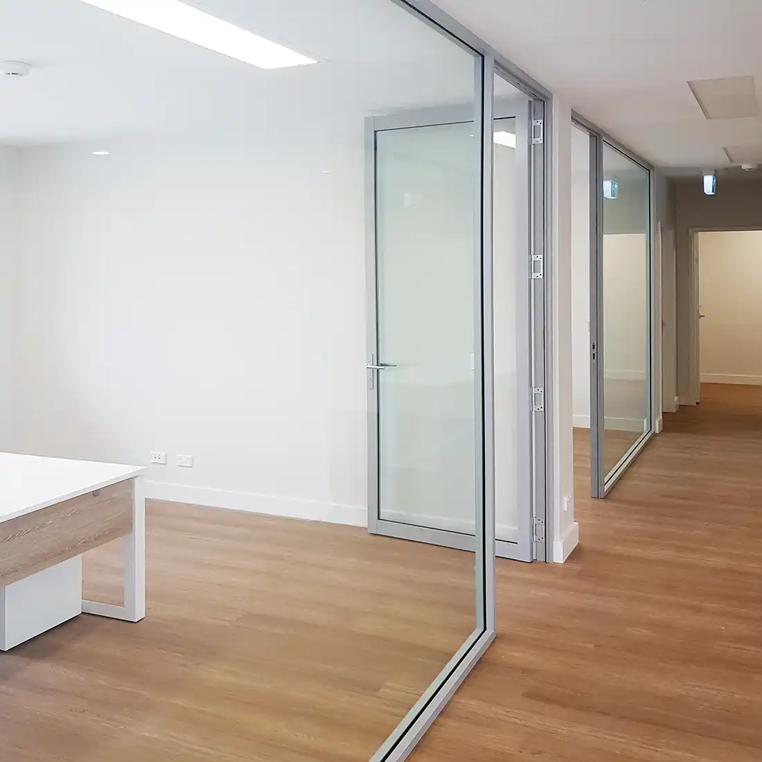 Floor to Ceiling Aluminium and Glass Office Partitioning
